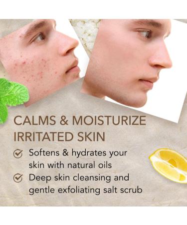 O Naturals Exfoliating Lemon Oil Dead Sea Salt Scrub | Anti-Cellulite & Acne Treatment | Deep-Cleansing Body Scrub with Essential Oils | 18oz - Buy Online on GoSupps.com