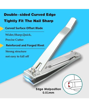 Premium Stainless Steel Nail Clipper Set - Effortless Fingernail & Toenail Cutter for Men & Women | Sharp Nail File Included | International Shipping Available - Buy Online on GoSupps.com