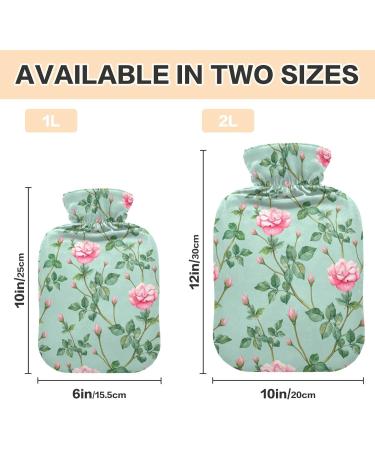 2L English Roses Hot Water Bottle with Lid | Pain Relief & Winter Hand Feet Warmer - Buy Online on GoSupps.com