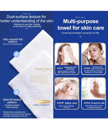 Soft Dry Wipes Facial Tissues - 100% Biobased Disposable Towels for Sensitive Skin Baby Care & Make-up Removal (60 Ct 2 Pack) - Ideal for Wet & Dry Use - Buy Online on GoSupps.com