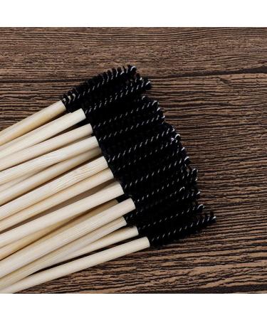 100 Pieces Bamboo Handle Eyelash Makeup Brushes Set - Disposable Eyebrow & Mascara Applicators - Eco-Friendly Makeup Tools - Buy Online on GoSupps.com