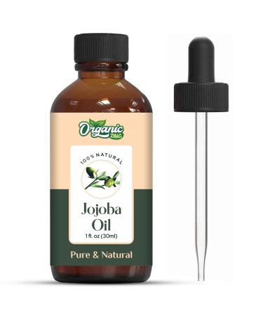 Organic Zing Jojoba (Simmondsia chinensis) Oil | Pure & Natural Carrier Oil for Skincare Hair Care & Massage- 30ml/1.01fl oz