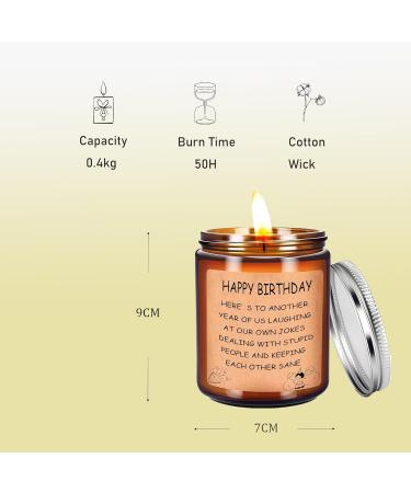 Soy Wax Lavender Scented Candle Gift for Women - Handmade Aromatherapy - 50 Hours Long Lasting - Perfect Birthday Gift for Friend - Buy Online on GoSupps.com