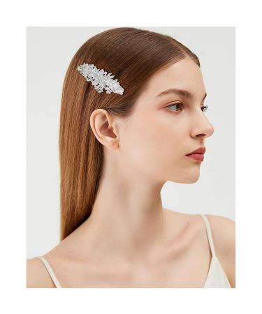Vintage Floral Rhinestone Hair Clips Set - 3 Antique Style Hair Accessories with Crystal Beads for Women - Buy Online on GoSupps.com