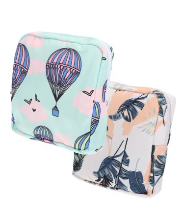 Lurrose 2pcs Aunt's Towel Storage Bag Containers Portable Makeup Bag Handbag Stand Napkin Pad Bag Wallet Organizer for Women Menstrual Pad Pad Pouch Portable Bag