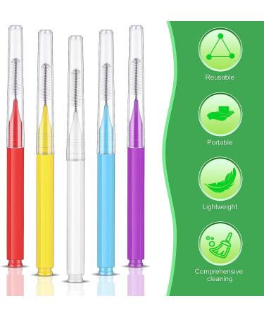 Zopeal 250 Pcs Disposable Interdental Brush for Braces - Dental Floss Picks for Oral Hygiene and Flossing Tool (Stylish Color) - Buy Online on GoSupps.com