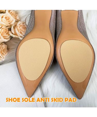 6 Pairs Shoe Sole Non Slip Pads - Heel Anti Skid Protectors - Rubber Grip Bottom Cushions - Beige - Buy Online on GoSupps.com