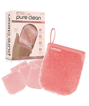 Finishing Touch Flawless Facial Mitt Makeup Remover  Pure Clean 7-Day Makeup Remover Cloth Set  Reusable Makeup Remover Pads  Face Wipes  Reusable Make Up Wipes  Clean and Clear Face - Buy Online on GoSupps.com