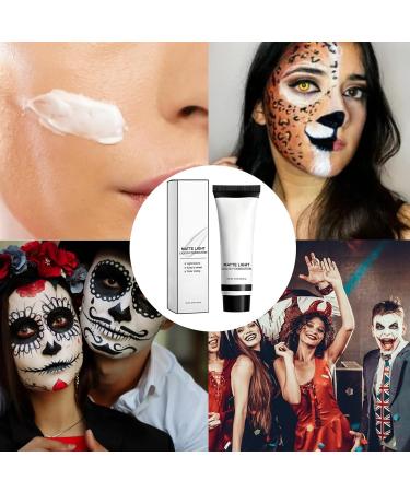 White Clown Makeup - Liquid Foundation | 37ml Long Lasting Stain Resistant Matte Finish for Adult Children Party Christmas Halloween Cosplay Scene - Buy Online on GoSupps.com