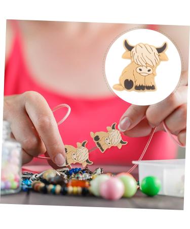 ADOCARN 10pcs Animal Silicone Beads Toy Baby Cartoon Highland Beads 2.8x2.7cm - Buy Online on GoSupps.com