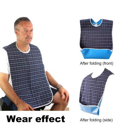 Adult Bibs for Eating - Waterproof Feeding Bib for Elderly with Crumb Catcher | Stylish and Comfortable Adult Bibs for Women for Nursing Home Care - Buy Online on GoSupps.com