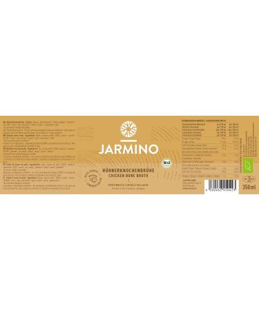 Organic Chicken Bone Broth (6x350ml) | Healthy Free-Range Alternative | Soup Dashi Frame Broth | Jarmino - Buy Online on GoSupps.com