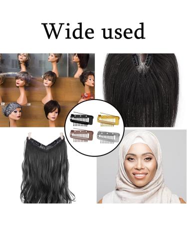 16 pcs Chunni Clips with Safety Pins 10-Teeth Strong Dupatta Clips Hair Extension Clips Invisible Strong Wig Fixed Clips for Dupatta beret Hijab & Tikka Setting (4 colors) - Buy Online on GoSupps.com