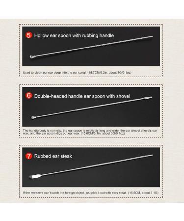 20pcs Stainless Steel Earwax Remover Kit Ear Wax Removal Spoon Curette Tweezers Cleaning Tool Storage Box Ear Picking Tools Retro Copper Buckle Earwax Removal Aid - Buy Online on GoSupps.com