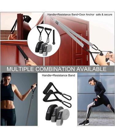 GAIYAH Fitness Fabric Resistance Bands Set for Women - Long Pull Up Bands with Handles for Exercise - Stretch Loop Bands in Gray, Dark Gray, and Black - Buy Online on GoSupps.com