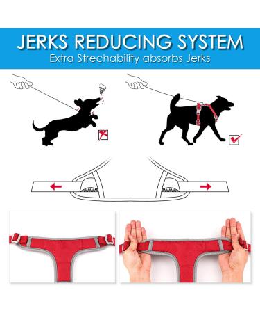 ThinkPet No-Pull Dog Harness & 150cm Leash Set - Breathable Adjustable Reflective Safety Harness for Small Medium & Large Dogs - XL Red - Buy Online on GoSupps.com