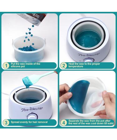 Silicone Wax Pot & Spatula Set - Replacement Liner for 500ml Wax Warmer - Hair Removal & Melting Bowl for Home Use - Buy Online on GoSupps.com
