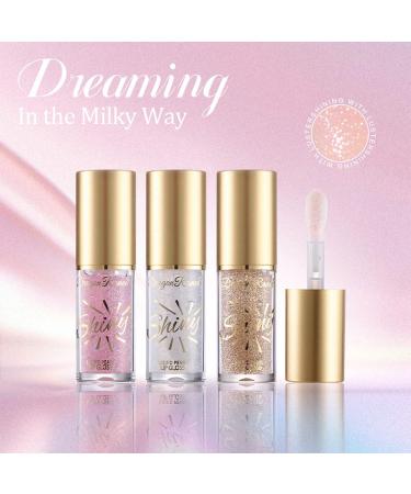 3 PCS Glitter Lip Gloss Set - Hydrating Shine Primer Lip Tint & Long Lasting Lip Oil - Shimmery Lightweight Sheer Care - Ideal Makeup Gift - Buy Online on GoSupps.com