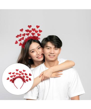 PATKAW Love Headbands Valentines Day Headwear Red Glitter Heart Headdress Decorative Hairbands Hair Accessories for Women Party - Buy Online on GoSupps.com