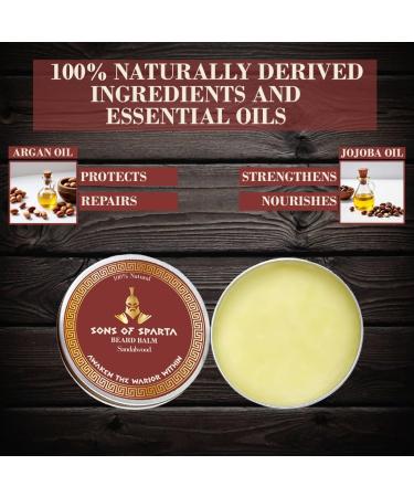 Sons Of Sparta Sandalwood Beard Balm for Men | Premium Beard Care & Grooming Products - Buy Online on GoSupps.com