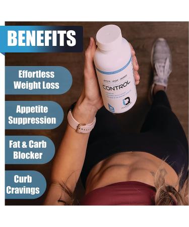 CONTROL Appetite Suppressant for Weight Loss | Fast Hunger Suppression & Carb Blocker | Reduce Cravings & Snacking | 180 Capsules - 30 Day Supply | Sugar & Stimulant Free - Buy Online on GoSupps.com