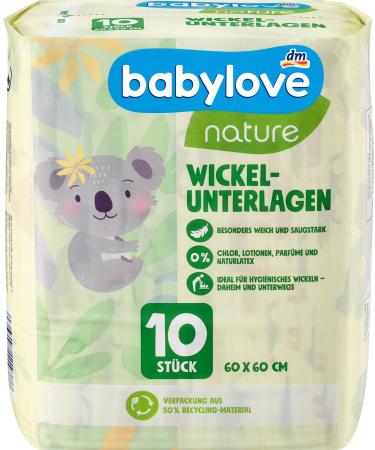 Babylove wet wipes and co (6x 10 pieces Nature changing mats) 6x 10 pieces Nature changing mats