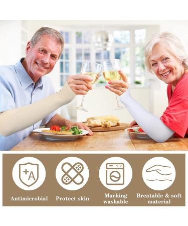 8 Pairs Elderly Skin Protector Sleeves for Thin Skin - Arm Sleeve for Bruise Protection & Compression - Men Women - Buy Online on GoSupps.com