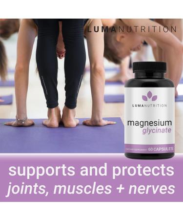 High Potency Magnesium Glycinate 1000mg Capsules - Chelated for Maximum Absorption - 60 Count - Buy Online on GoSupps.com