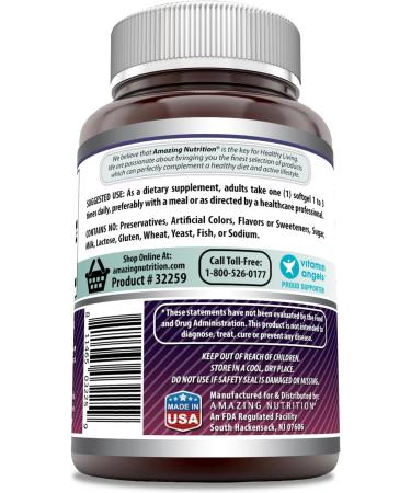 Amazing Formulas Black Currant Oil 1500 Mg Per Serving | Softgels | with GLA (Gamma-Linolenic Acid) | Non-GMO | Gluten Free (1 Pack 200 Count) 200 Count 1 Count (Pack of 1) - Buy Online on GoSupps.com