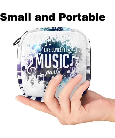 Stylish Women's Music Note Binding-Up Bag | Tampon Storage & Zip Pockets | Multi-Purpose Menstrual Bags - Buy Online on GoSupps.com