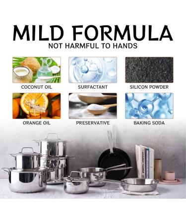 Cookware Cleaner Polishing Stove Cleaner Effective Kitchen Cleaner Powerful Oven Cleaner for Removes Calcium Lime Deposits Stubborn Rust Stains Jmedic - Buy Online on GoSupps.com
