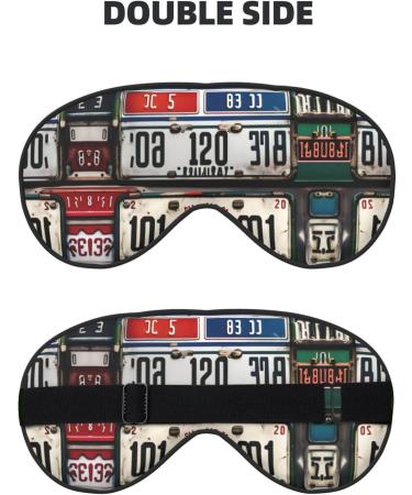 SSIMOO Double-Sided Eye Mask - Old License Plate Print | Soft Light Blocking for Better Sleep | International Shipping - Buy Online on GoSupps.com