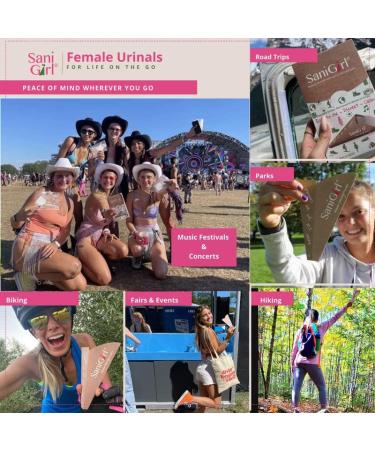 SaniGirl Female Urinal | Women Pee Cup Standing Up | Disposable Urinal for Women Female Pee Funnel | Women Urinal for Travel | Camping Female Urination Device Camping Essentials for Women (Pack of 20) 20 Count (Pack of 1) - Buy Online on GoSupps.com