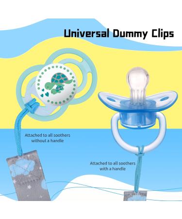 4-Piece Baby Pacifier Chain Set | Silicone Strap & Adapter with Clip | Universal Pacifier Holder for Safe and Secure Use - Buy Online on GoSupps.com