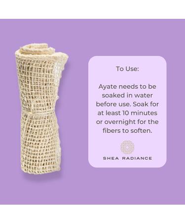 Shea Radiance Ayate Exfoliating Washcloth - 100% Natural Agave Fiber Body Scrubber - Buy Online on GoSupps.com