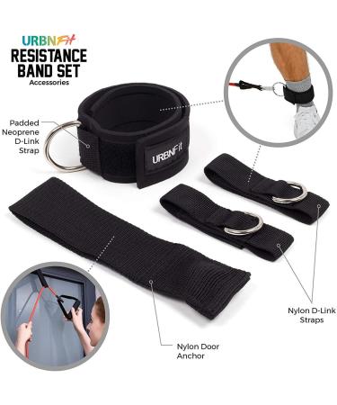 Resistance Bands Set (12 Piece) - Pro Series with Door Anchor Ankle & Wrist Straps Exercise Guide & Carrying Bag for Strengthening & Training - Ship Internationally - Buy Online on GoSupps.com