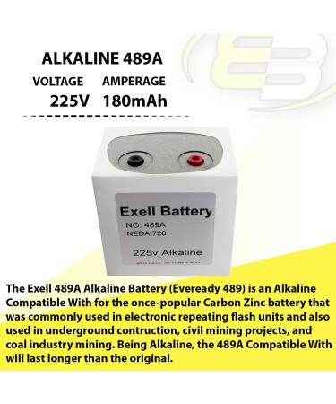 Buy Exell 489A Alkaline 225V Battery NEDA 728 - Non Rechargeable Eveready PF489 XL489A - Best Price & International Shipping - Buy Online on GoSupps.com