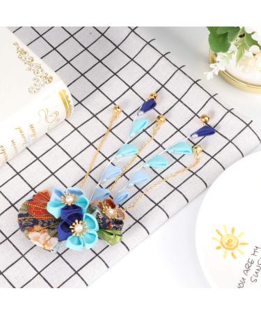 Buy Japanese Hairpin Long Tormented Hair Clip - Classic Kimono & Hanfu Hair Jewelry - Blue (1 Piece) - Buy Online on GoSupps.com