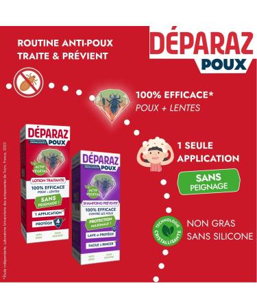 Poux Pack Multiformule Anti-Poux : Lotion + Shampooing Pr ventif | Traitement & Protection - 100% Efficace en 1 Application | Sans Peignage | Lot de 2 produits - Buy Online on GoSupps.com