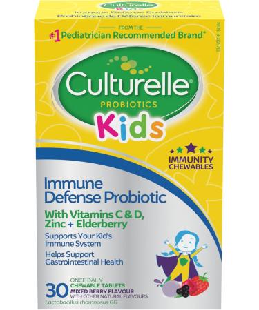 Culturelle Kids Immune Defense Probiotic + Elderberry Vitamin C and Zinc & Kids Daily Probiotic Packets for Kids | With 100% Naturally Sourced Lactobacillus GG Strain | 30 Count Packets - Buy Online on GoSupps.com