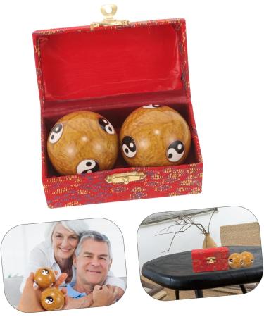 Lurrose 2PC Metal Massage Balls for Stress Relief | Reusable Cloisonn Baoding Balls for Meditation & Fitness | International Shipping Available - Buy Online on GoSupps.com