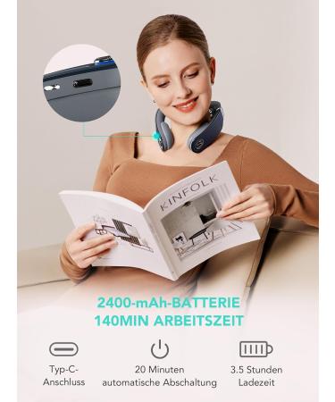 SKG G7Pro Foldable Neck Massager - Wireless 9D Vibration Pain Relief Device with Warmth | Portable Electric Massage Gift for Men & Women - Buy Online on GoSupps.com