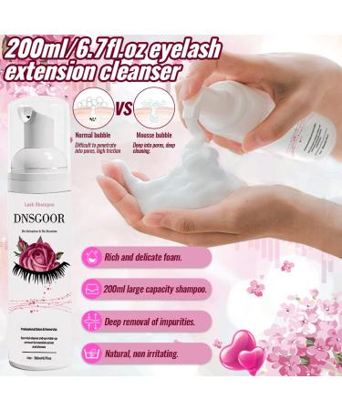200ml Lash Extension Cleanser Kit with Mini USB Portable Fan - Rose - Buy Online on GoSupps.com