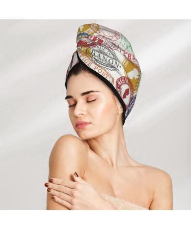 Hair Towel Wrap | Quick-Dry Hair Drying Towel with Button | Travel-Friendly Turban Head Towel - Buy Online on GoSupps.com