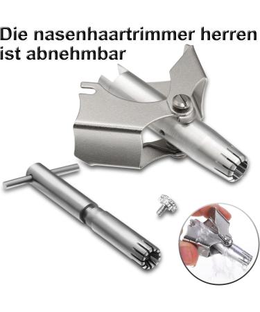 Manual Stainless Steel Nasal Hair Trimmer with Cleaning Brush | Portable Nose & Ear Hair Cutter for Home & Travel - Buy Online on GoSupps.com
