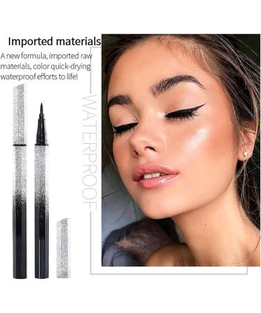 Liquid Eyeliner Pen | Long-Lasting Fine Tip Star Eyeliner - Natural Eye Makeup Accessory for Daily Use Dating Night Out and Party Hersil Black - Buy Online on GoSupps.com