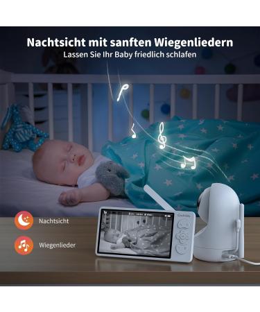 5.5 Inch Baby Monitor with 3MP HD Camera | Babyfon with Motion Detection 2-Way Audio Night Vision & Temperature Alarm - Buy Online on GoSupps.com