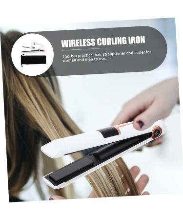FOYTOKI Curling Iron Hair Straightener Curler Girl Hair Straightener Portable Hair Curler White Abs 21X4X3.5CM White - Buy Online on GoSupps.com