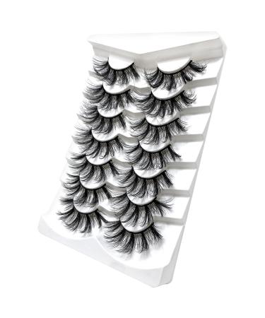 Siberian Lashes Short Faux Mink Lashes Natural False Eyelashes Wispies Thick Long Extension False Eyelashes Soft Reusable Eyelashes Individual Lashes Cluster 1 Count (Pack of 1) C