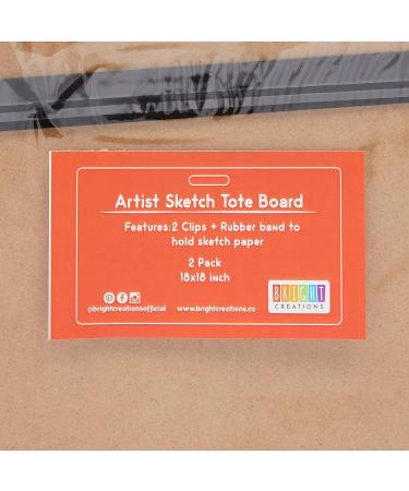 Artist Sketch Board with Double Clips - 18x18 Inch (2 Pack) for Art Classroom, Studio & Field - Buy Online on GoSupps.com
